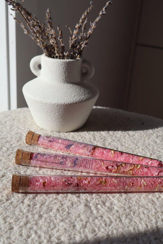 Test Tube Bath Salts | Champagne Strawberries